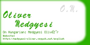 oliver medgyesi business card